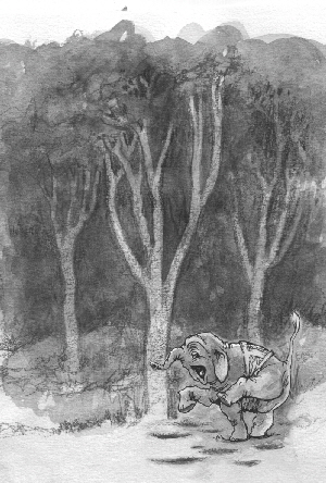 Elefant, Illustration Manfred Schmidt